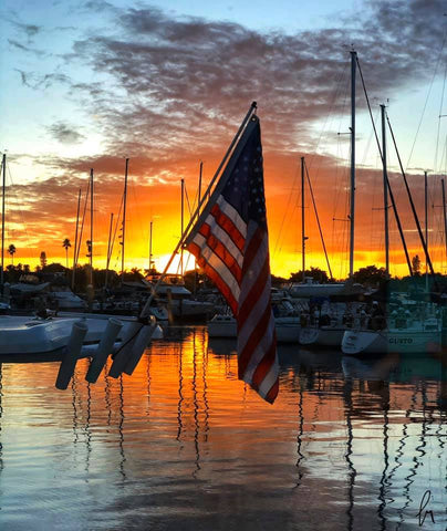 Rod Holder Boat Flag Pole with American Flag - Made in USA Cool Water Products Rod Holder Boat Flag Pole with American Flag - Made in USA Cool Water Products